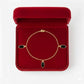 18K Real Gold Black Droplet Bracelet