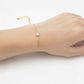 18K Real Gold Single White Zircon Stone Bracelet