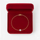 18K Real Gold Single White Zircon Stone Bracelet
