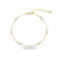 18K Real Gold Pearl And Gold Ball Bracelet