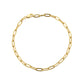 18K Real Gold Paper Clip Bracelet