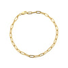 18K Real Gold Paper Clip Bracelet