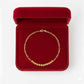18K Real Gold Balls With Paper Clip Bracelet