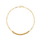 18K Real Gold Balls With Paper Clip Bracelet