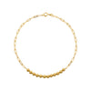 18K Real Gold Balls With Paper Clip Bracelet