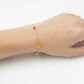 18K Real Gold Evil Eye With Gold Balls Bracelet