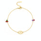 18K Real Gold Lotus Flower With Zircon Stone Bracelet