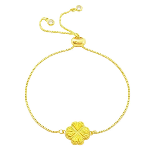18K Gold Pendant with Plated Chain Bracelet (No:5)
