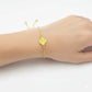 18K Gold Pendant with Plated Chain Bracelet (No:5)