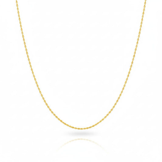18K Real Gold Rope Chain