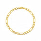 18K Real Gold Figaro Bracelet