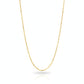 Gold chain necklace on a white background