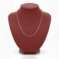 18K Real Gold Laser Paper Clip Chain