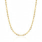 18K Real Gold Paper Clip Chain 1