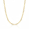 18K Real Gold Paper Clip Chain 1