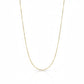Gold chain necklace on a white background