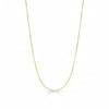 Gold chain necklace on a white background