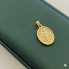 18k Gold Mary Oval Pendant