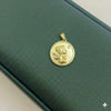 18k Gold Round Fairy Pendant