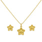 18k Gold Star Dot Jewelry Set