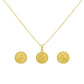 18K Real Gold Life Of Tree Necklace And Earring Set