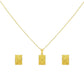 18K Real Gold Maze Necklace And Earring Set