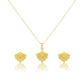 18K Real Gold Peacock Necklace And Earring Set