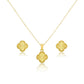 18K Real Gold VC Necklace And Earring Set