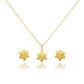 18k Gold Hexa Flower Set