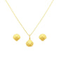 18k Gold Sea Shell Half Set