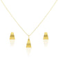18k Gold Half cut shell Jewelry Set