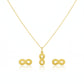 18k Gold infinity dot Jewelry Set