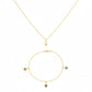 18K Real Gold Star Evil Eye Set