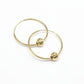 18k Gold Ball Loop Earrings