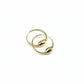 Gold hoop earrings on a light gray background with weight and code text.