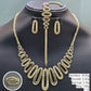 18k Gold Clip Inspired Design Jewelry Set