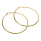 Gold hoop earrings on a light gray background with weight and code information.