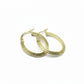 18k Gold Oval Maze Loop Earrings