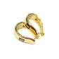 Gold hoop earrings on a light gray background with weight and code information.