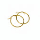 Gold hoop earrings on a light gray background with weight and code information.