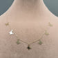 18k Gold 7 Solid Butterfly Necklace