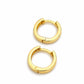 18k Gold Small Thick Loop Earrings