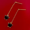18K Real Saudi Gold Butterfly Tictac Earrings 008