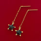18K Real Saudi Gold Tiktak Star Earrings 007