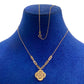 18k Gold Flower with Paperclip Necklace