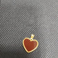 18k Gold Jade Heart Pendant