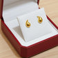 18K Real Gold Tear Drop Earrings