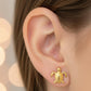 18K Real Gold Turtle Earrings