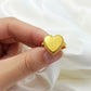 18k Gold Big Heart Ring