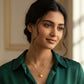 18k Gold Heart Stripe Necklace